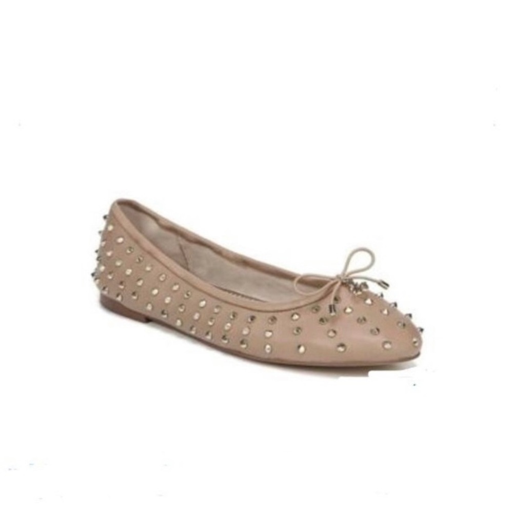 Sam Edelman Beige Spiked Felicia Ballet Flats Size 6 Big Girl